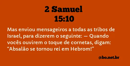 2 Samuel 15:10 NTLH