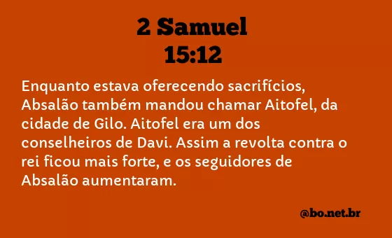 2 Samuel 15:12 NTLH