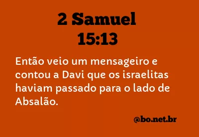 2 Samuel 15:13 NTLH