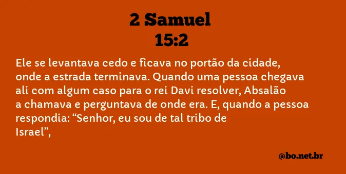 2 Samuel 15:2 NTLH