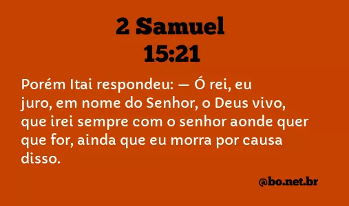 2 Samuel 15:21 NTLH