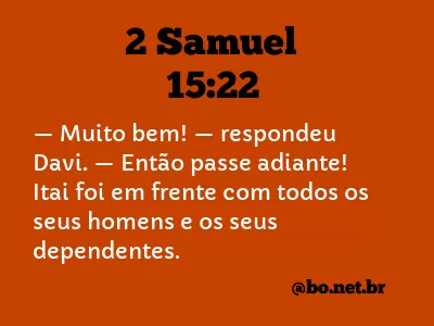 2 Samuel 15:22 NTLH