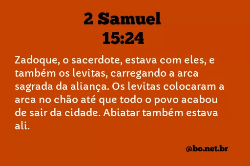 2 Samuel 15:24 NTLH