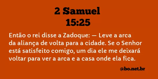 2 Samuel 15:25 NTLH