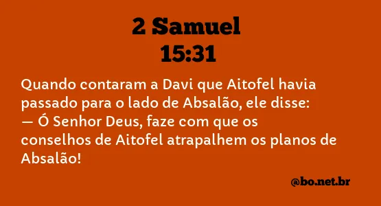 2 Samuel 15:31 NTLH