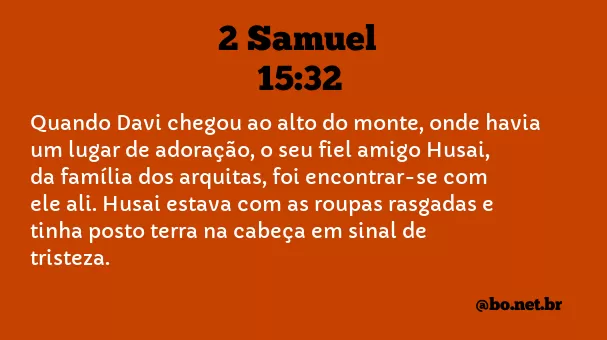 2 Samuel 15:32 NTLH