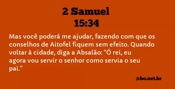 2 Samuel 15:34 NTLH