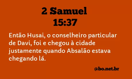 2 Samuel 15:37 NTLH