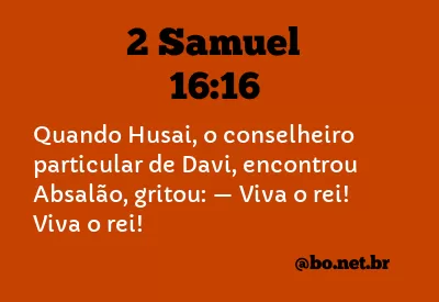 2 Samuel 16:16 NTLH