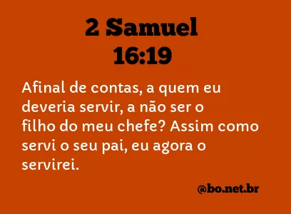 2 Samuel 16:19 NTLH