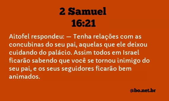 2 Samuel 16:21 NTLH
