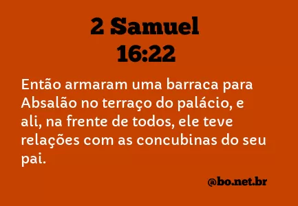 2 Samuel 16:22 NTLH