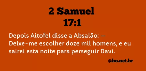 2 Samuel 17:1 NTLH