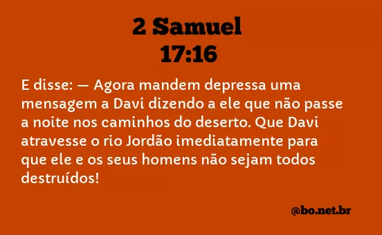 2 Samuel 17:16 NTLH