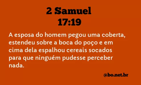 2 Samuel 17:19 NTLH