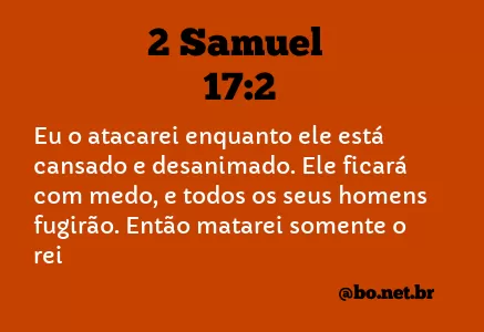 2 Samuel 17:2 NTLH