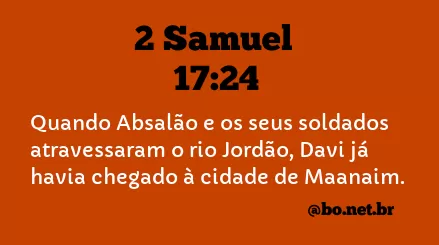 2 Samuel 17:24 NTLH