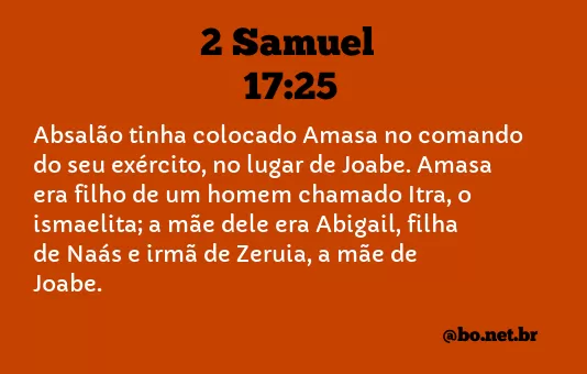 2 Samuel 17:25 NTLH