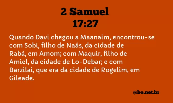 2 Samuel 17:27 NTLH