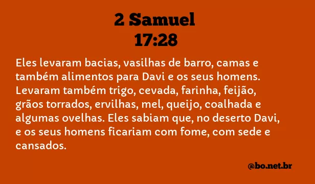 2 Samuel 17:28 NTLH