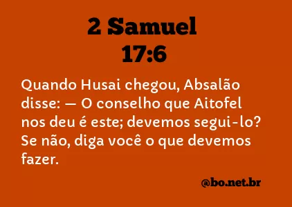 2 Samuel 17:6 NTLH