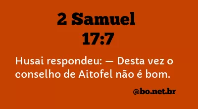 2 Samuel 17:7 NTLH