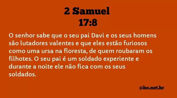 2 Samuel 17:8 NTLH