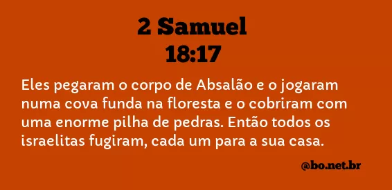 2 Samuel 18:17 NTLH