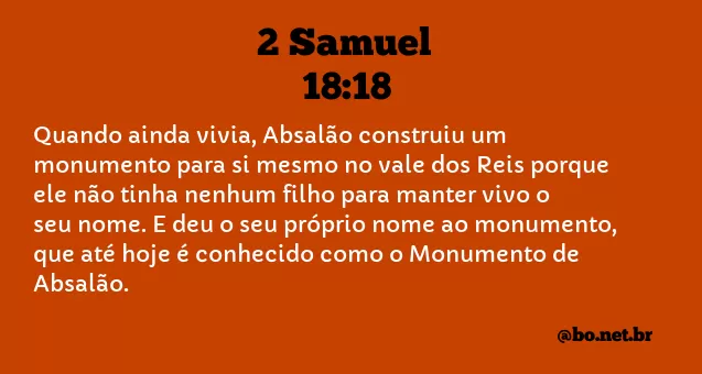 2 Samuel 18:18 NTLH