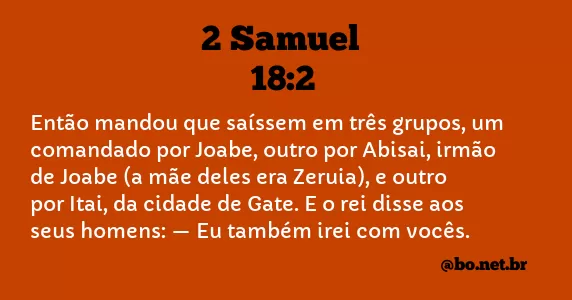 2 Samuel 18:2 NTLH
