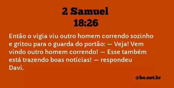 2 Samuel 18:26 NTLH