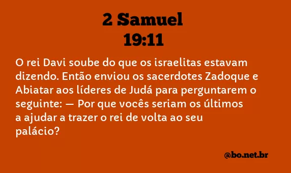 2 Samuel 19:11 NTLH