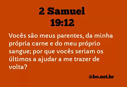 2 Samuel 19:12 NTLH