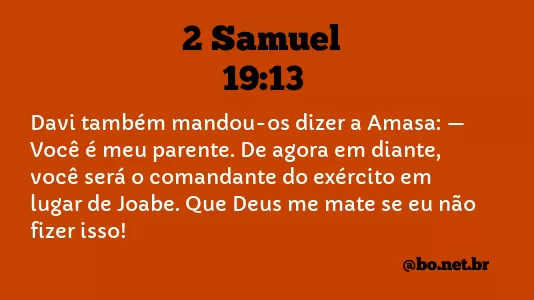 2 Samuel 19:13 NTLH