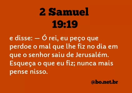 2 Samuel 19:19 NTLH