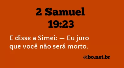 2 Samuel 19:23 NTLH