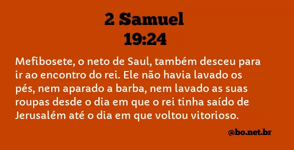 2 Samuel 19:24 NTLH
