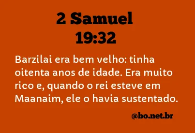 2 Samuel 19:32 NTLH