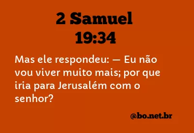 2 Samuel 19:34 NTLH