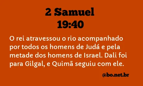 2 Samuel 19:40 NTLH