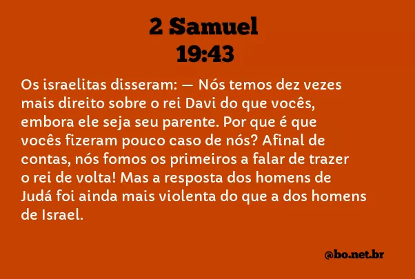 2 Samuel 19:43 NTLH