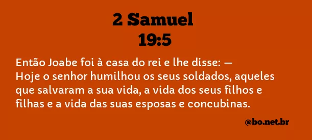 2 Samuel 19:5 NTLH