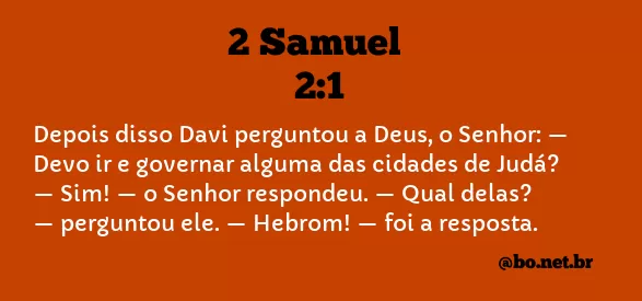 2 Samuel 2:1 NTLH