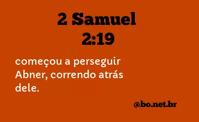 2 Samuel 2:19 NTLH
