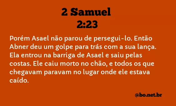 2 Samuel 2:23 NTLH