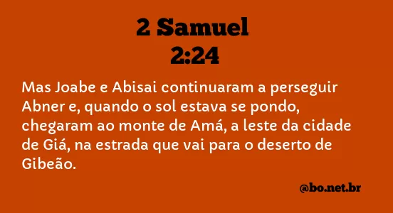 2 Samuel 2:24 NTLH