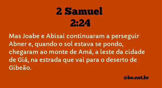 2 Samuel 2:24 NTLH