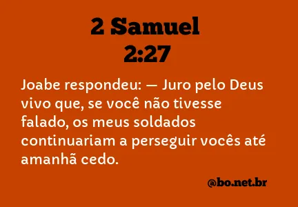 2 Samuel 2:27 NTLH