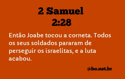 2 Samuel 2:28 NTLH