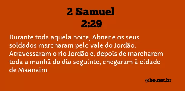 2 Samuel 2:29 NTLH